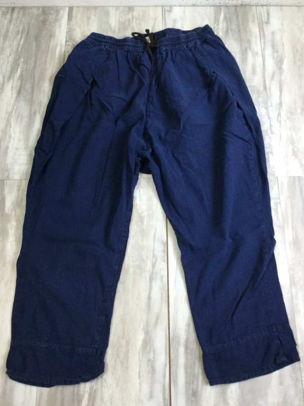 Pilcro Drawstring Waist Cropped Blue Pant l
